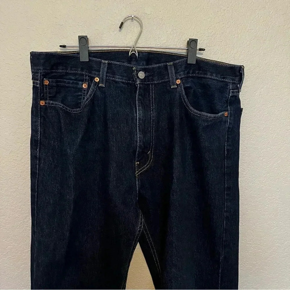 Levi's 505 Dark Wash Denim Jeans Men's 38 W X 34 L - Picture 2 of 11